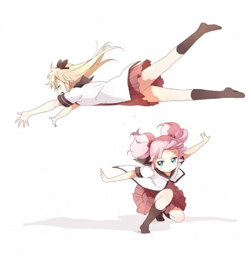 nekogamirei:Girls from Yuru Yuri series by Namori.