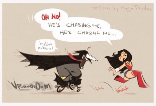 Porn Pics Batman and Wonder Woman - The Chase - Cartoony