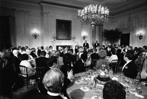 fordlibrarymuseum:
“ All In the Planning
Selecting dishes to serve at this state dinner was trickier than usual, as President and Mrs. Kaunda both had significant dietary restrictions. The final menu featured filet of sole to start and capon as the...