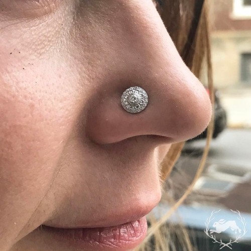 SIX16 || N A N D AWhite gold & diamond for this stunning Nanda - @bvla. . . @six16piercing s