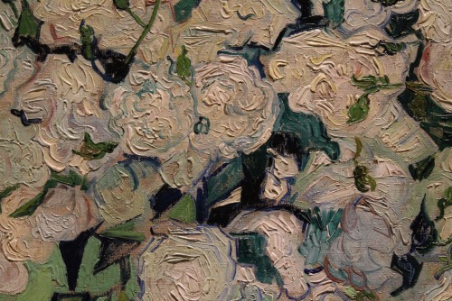 frecklesandfilms: Roses (detail), Vincent van Gogh, 1890