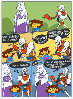 plumfsh: Comic N-056 “Ridiculously Livid” Frisk and Papyrus are ride or die.   [Ommission Info]    