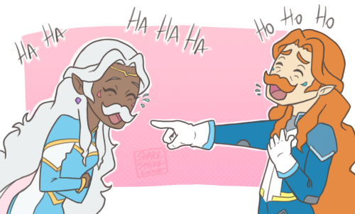 sharksmirk: Allura and Coran play Altean shape shifting party games while space dad goes into cultur