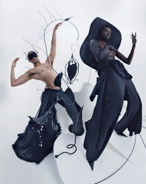 ladolcevitabella:Duckie Thot and Kiki Willems in ‘Spirits Within’ For Vogue Italia Febru
