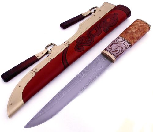 art-of-swords:Handmade Knives - Vakipuukko IVMaker: Jarkko NiskanenThe seax made in the Viking age s