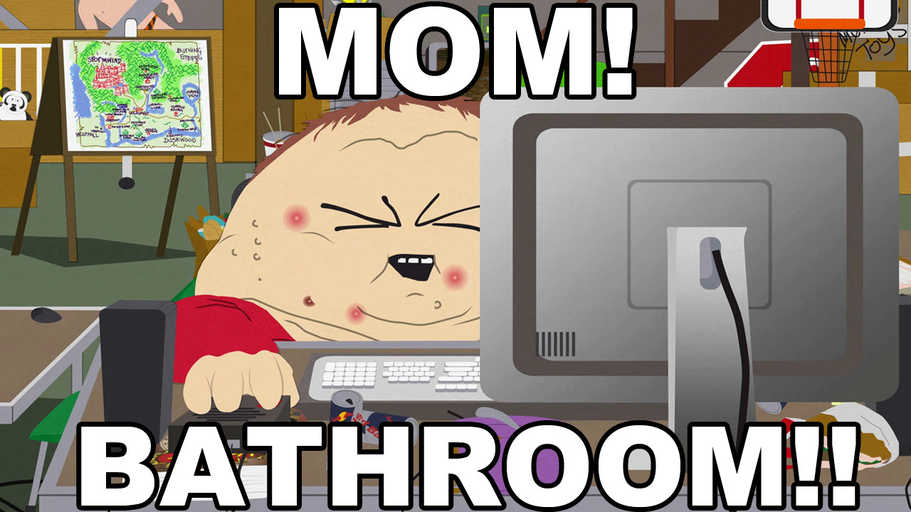 southparkdigital:  MOM!! BATHROOM!!!  BATHROOM!!!!