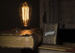 asylum-art:Contraband Book Lamp & Playing
