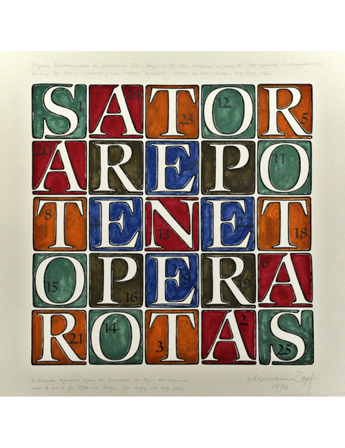 Hermann Zapf, Sartor Square, 1976. Drawing. Germany. The influential font designer and creator of be