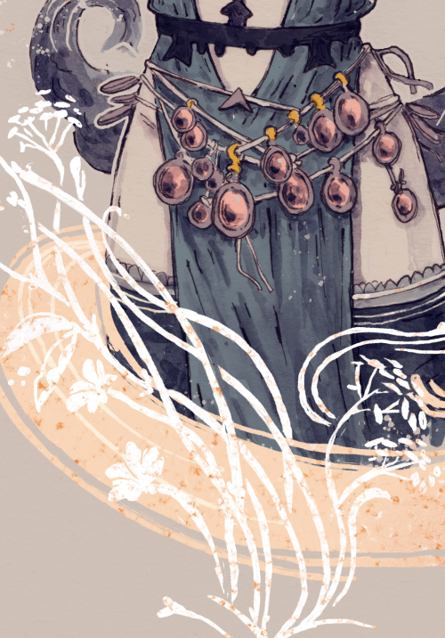 I am slowly (SO SLOWLY) building a tarot deck… This card was done to test out some style and 