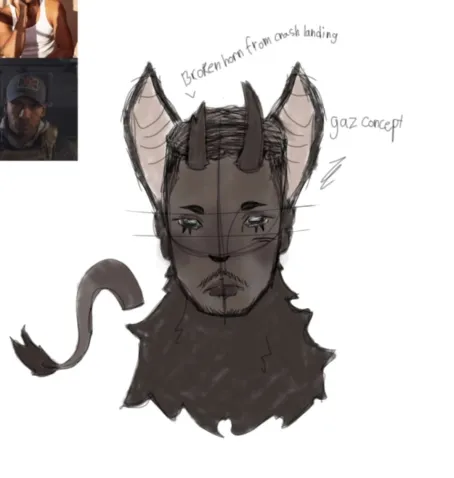 Concept Design For Gaz In My Silly Demon Au, Full Design Hopefully Coming Soonalso Woo I Love My New