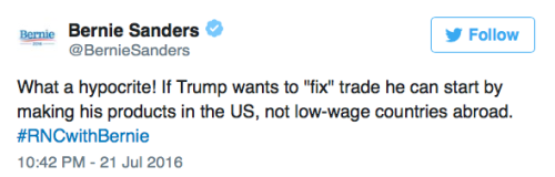 micdotcom:Donald Trump attempted to woo supporters of Sen. Bernie Sanders during his Republican Nati