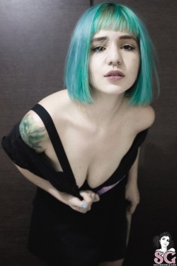 suicidegirlsandhopefuls:  Celesterose in her set Almost Blue shot by   Esteban Ruiz 