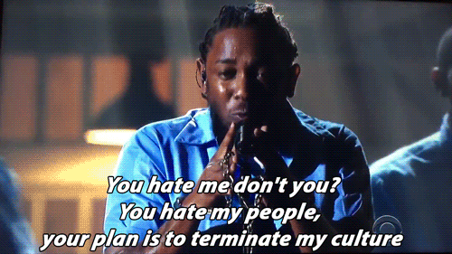 thefirstagreement:Kendrick Lamar performing The Blacker the Berry at the Grammys!