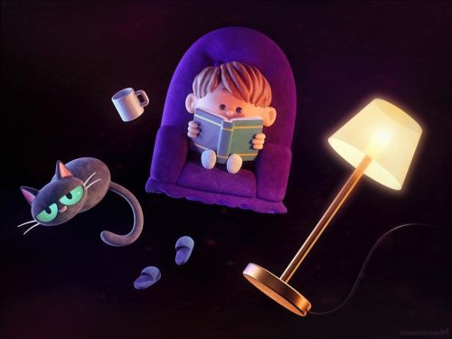 Absorbed — Stylized 3D children&rsquo;s book illustration | Concept: @rikitiki2828 | metinseven.nl#
