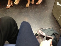 shissoburaiken:  time-travel-and-madness:  smiley18962:  imakegoodlifechoices:  I’ve begun silently fighting back against jerks on the subway who sit as spread out as possible. Basically I match your stance. This guy was sitting on the train with his