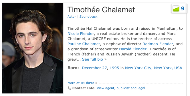 Timothée Chalamet - IMDb