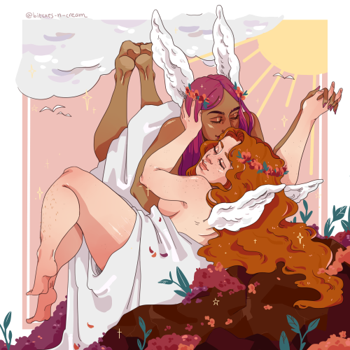 bitcxes-n-cream:  Cloud nine ✨ One of my favorite ships from the whole game, also a piece for a real
