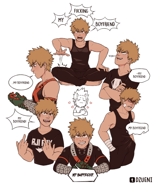 For someone so adamant that the word ‘boyfriend’ is some kiddie shit, Bakugo sure does make a point 