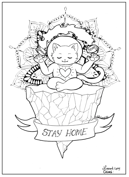 Free coloring page for anyone that needs to stay zen with this situation (it’s a little remind