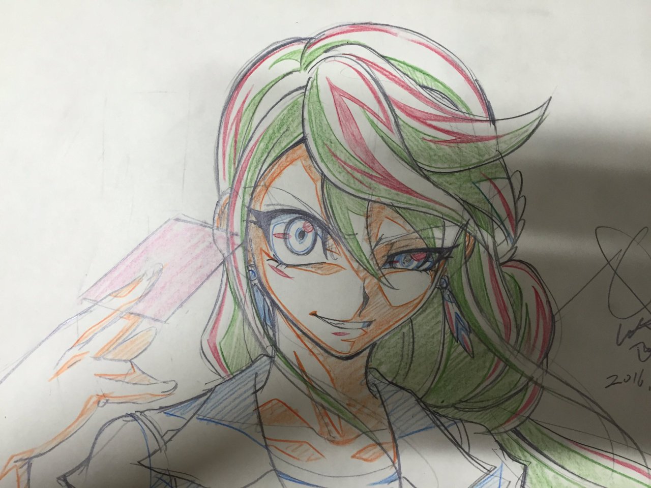 reverseinverse:  Arc-V animation director Noh posted these sketches of Rin and Ruri