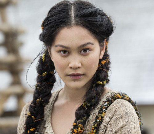 medievalpoc:Garb Week!Dianne Doan as Yidu in Vikings (2016)