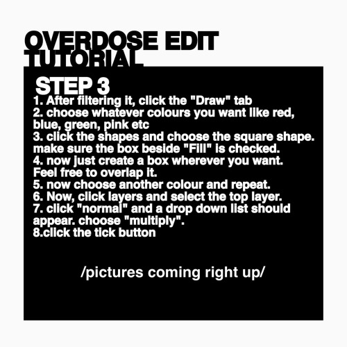 Overdose edit Tutorial- edit was inspired by flwrboy- the pictures can be found in our instagram acc