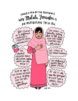 roaring-softly:  Malala Yousafzai, the coolest gal around by Tyler Feder