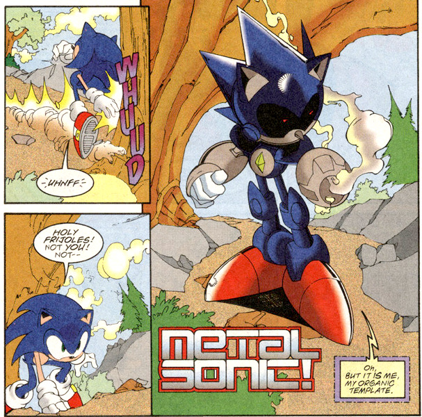 It would be nice if Classic Metal Sonic will start to learn about  friendship and beauty of life, while Modern Metal will find himself in  loneliness, hatred and obsession to beat Sonic