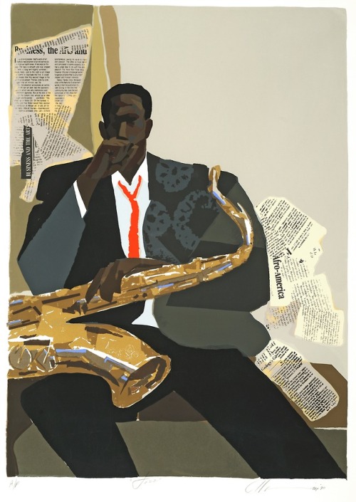 Jazz   -    Joseph Holston, 1990, American,b.1944-Screenprint