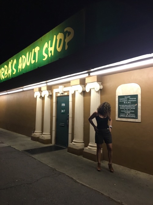 mandy-milf-moves: mandy-milf-moves:  👭💕 Girls night out to the casino, the club & then Zorba’s Sex Shop. 😈 This place has booths in the back where you can watch videos, get kinky with other people through a small screen that unfogs to watch
