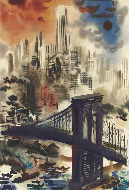 George Grosz (1893-1959), Brooklyn Bridge