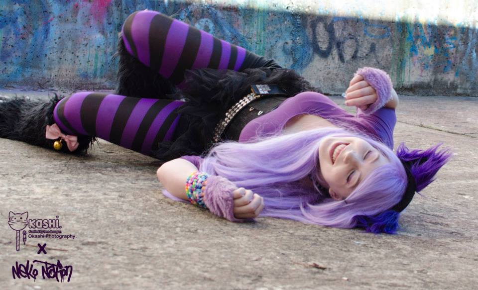 perisuicide:  Three of my favourite kitties, behind the scenes from the Catgirl Calendar