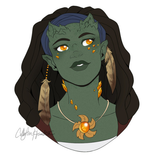 reidluver: callyanncreates: A commission for Hillary of her Earth Genasi character, Galneiss! Workin