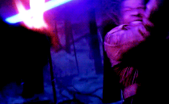 ewock:  Finn + lightsaber 