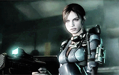 fyeahvideodames:  fyeahvideodames’s video game female character meme:                 day eight character in a horror game ❥ jill valentine (resident evil) 