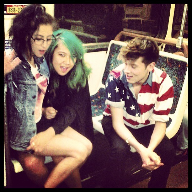 Train ride to the gay club last night. @jonnahllamas #regram