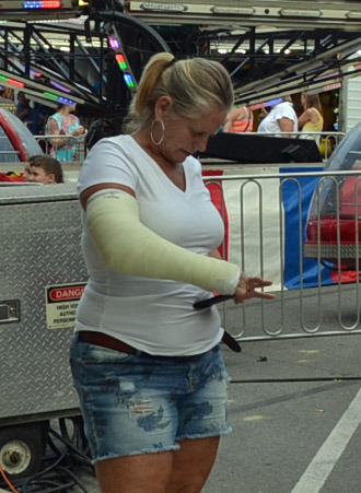 Festival goer with fresh white LAC