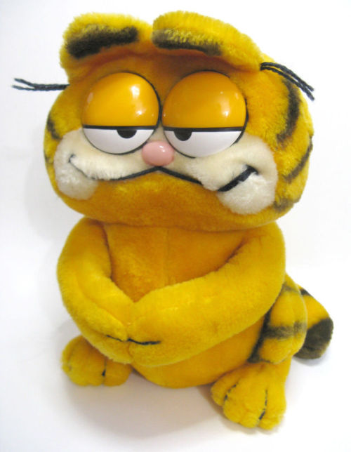 cursedgarfield: cursedgarfield:Vintage Dakin Garfield Plush 1978 1981 Toy Stuffed Cat 12&quot; L