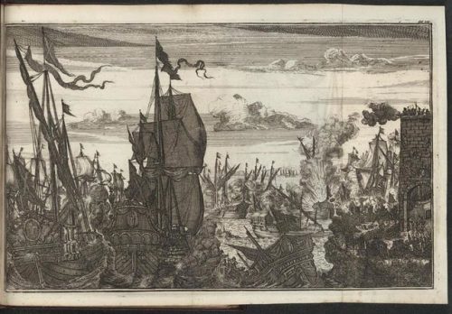 Illustration from “The Buccaneers of America,” by Alexandre Olivier Exquemelin, 1678. Exquemelin, a 