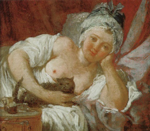 Hugues Taraval (1729–1785)Young girl with a cat