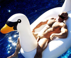 biggaytiger:Swan Lick:  Francois Sagat photographed by Marco Ovando