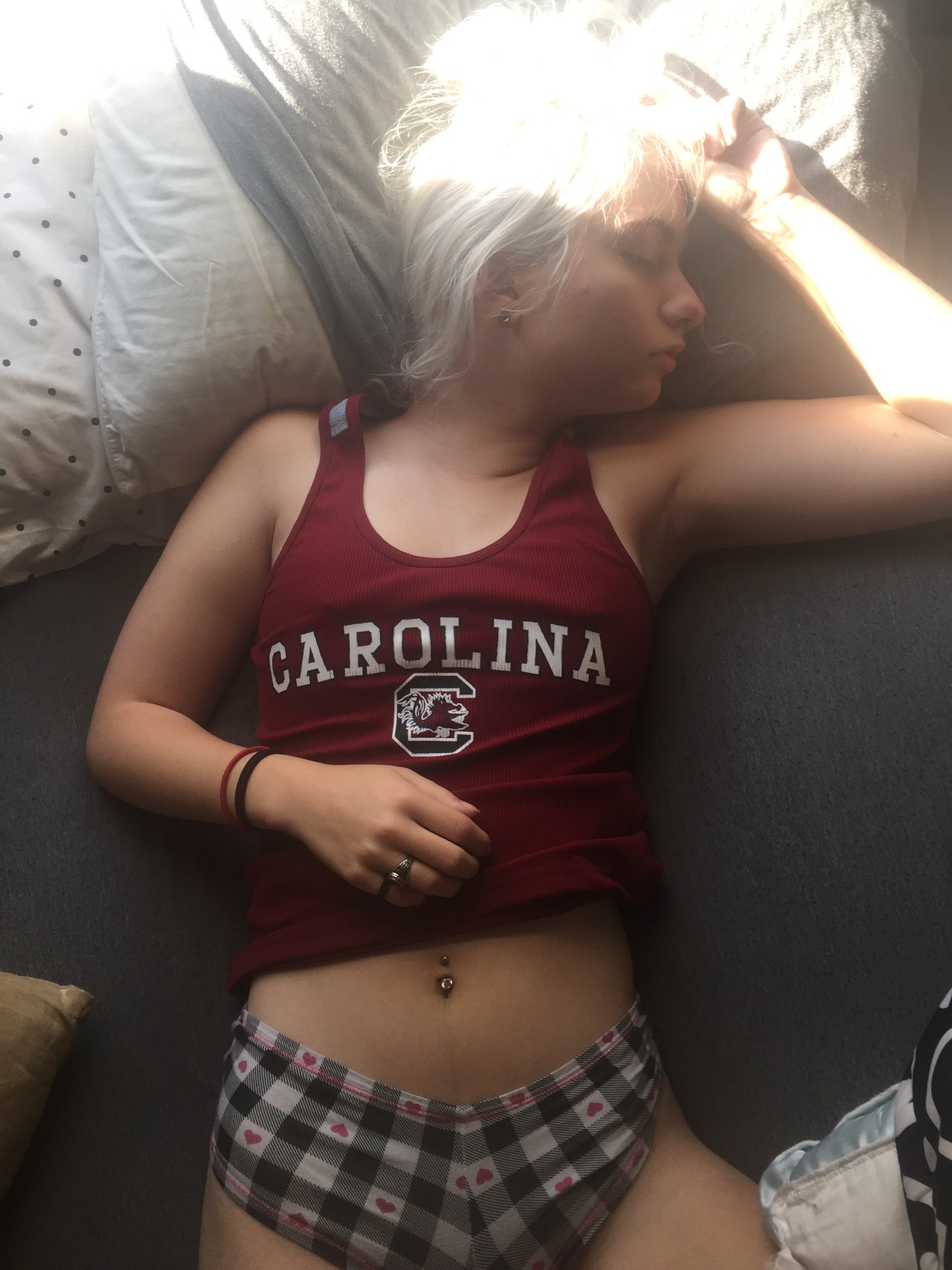 skinwitch-public:  My Boyfriend took these while I was sleeping this morning. Sneaky