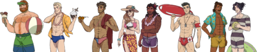 yarrow-art:  The transPARENT versions of my beach dads