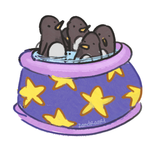thanks for comin to my art request stream here’s a kiddie pool full of penguins as requested see y’a