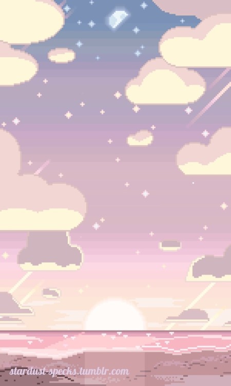 stardust-specks:Made a pixel version of some scenery/wallpaper from Steven Universe found here.