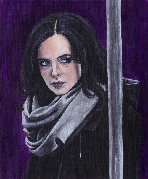 I just finished an acrylic painting of Krysten Ritter as Jessica Jones, yay! :) Love this show!Ple