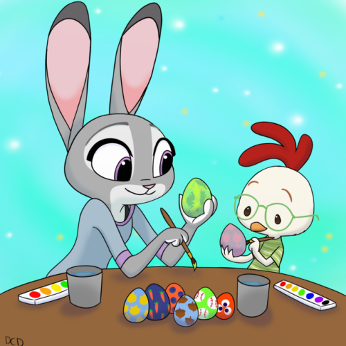 skeletonguys-and-ragdolls: Happy Easter!Bunnies and chicks are usually what represents easter so h