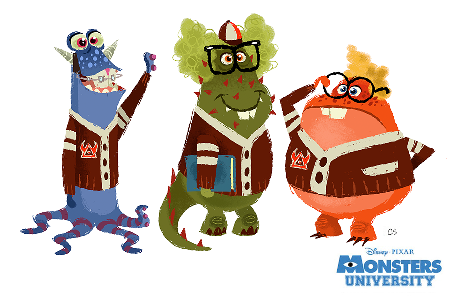 wannabeanimator:  Monsters University character development art 
