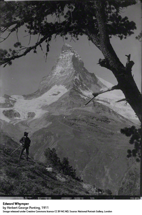 The first ascent of the Matterhorn was completed by a team led by Edward Whymper (seen here) in 1865