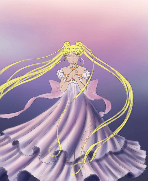 smapesillustration: A little work in progress while I was bored a bit ago. Princess Serenity from Sa